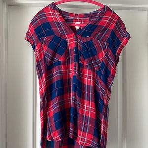GAP Plaid short sleeve Top